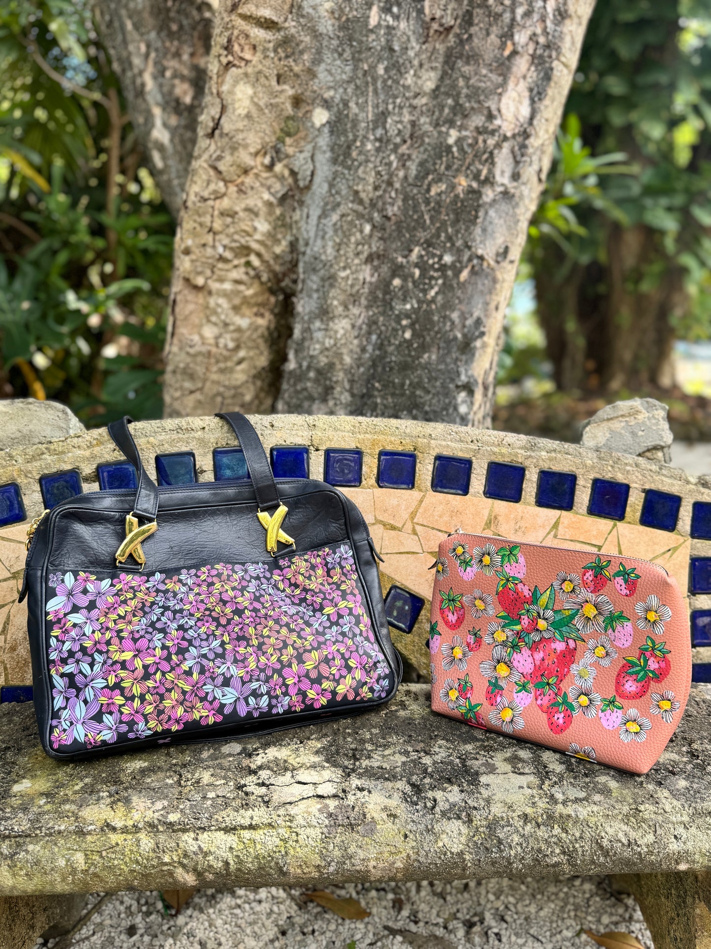 Painted Paloma Leather Tote