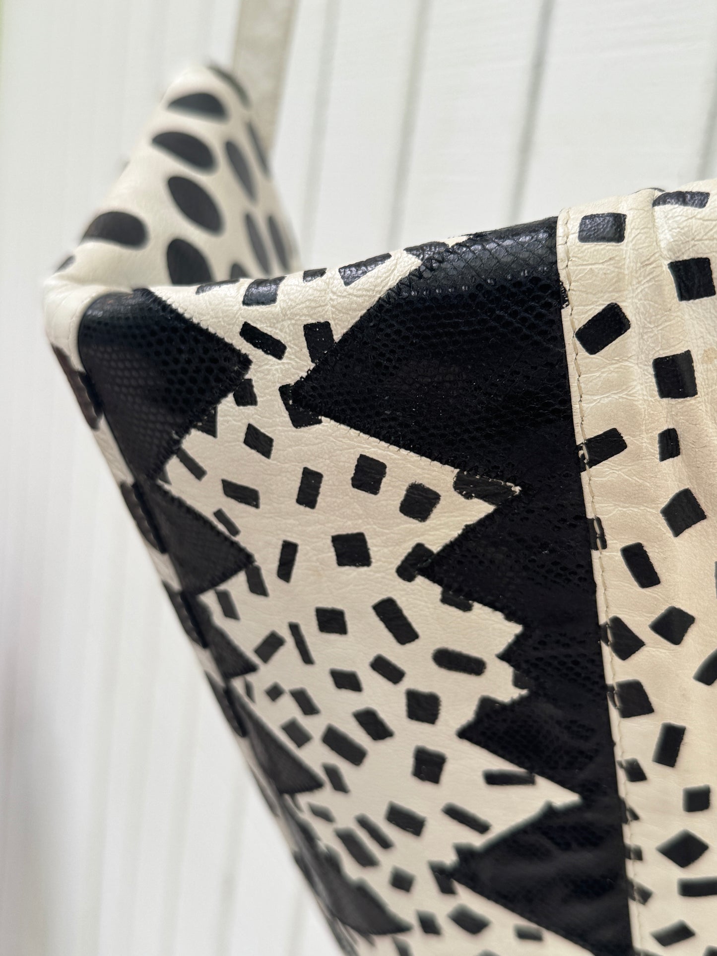 Patchwork Leather Messenger Bag