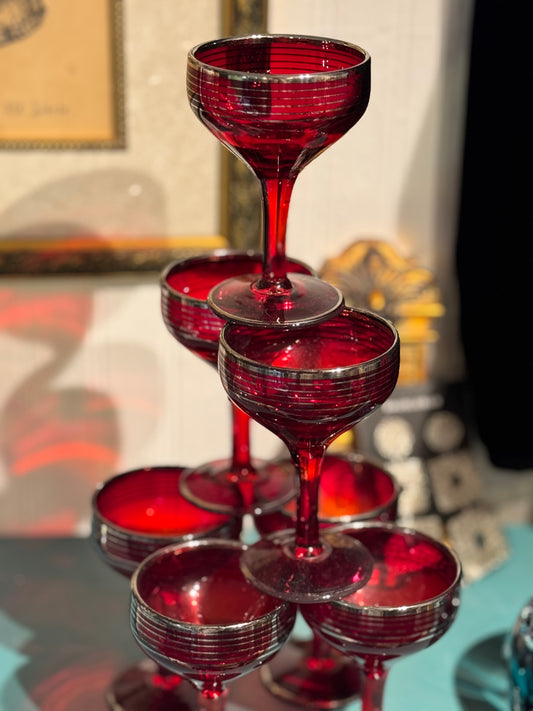 Art Deco Glass Coupes
