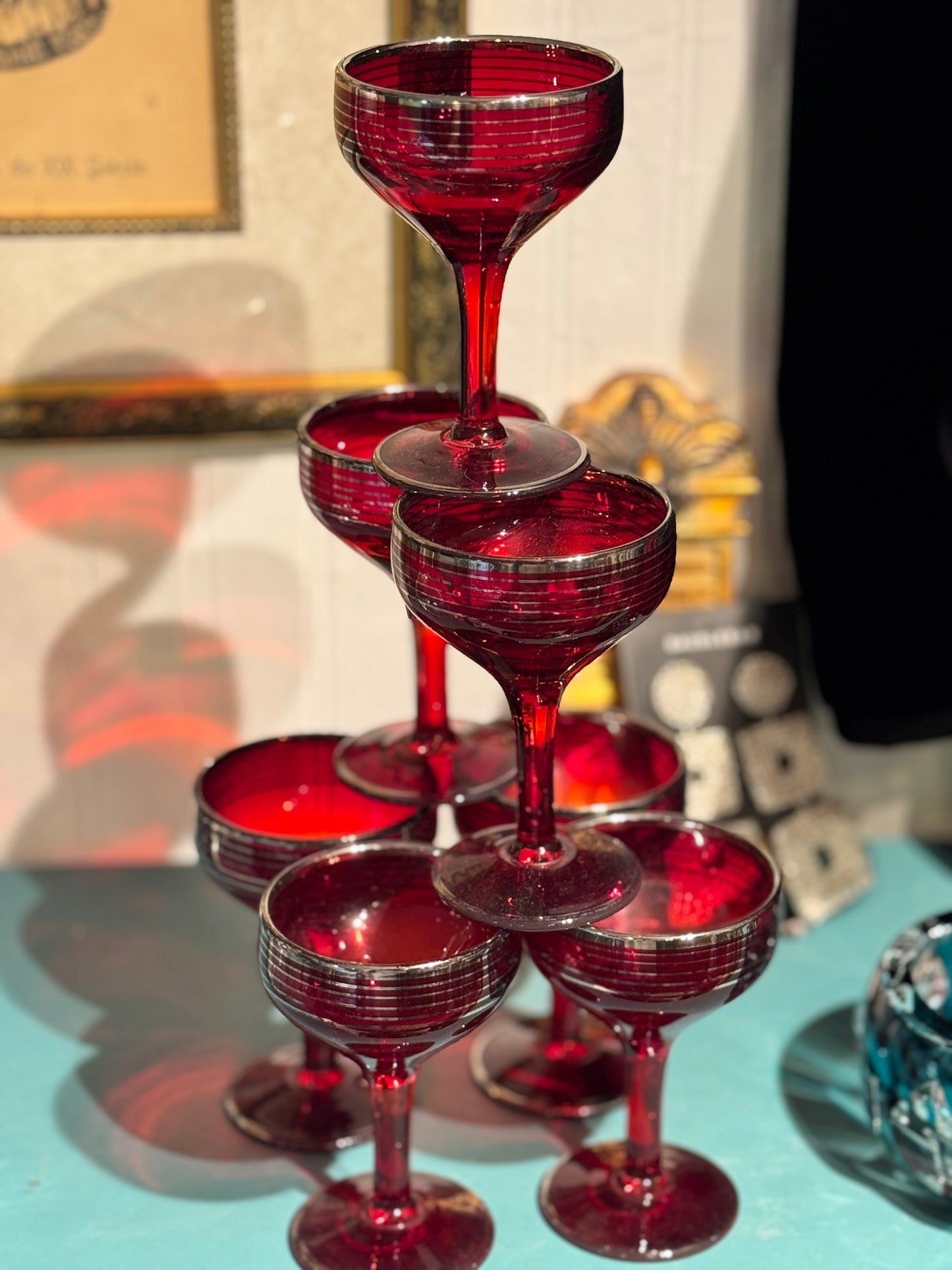 Art Deco Glass Coupes