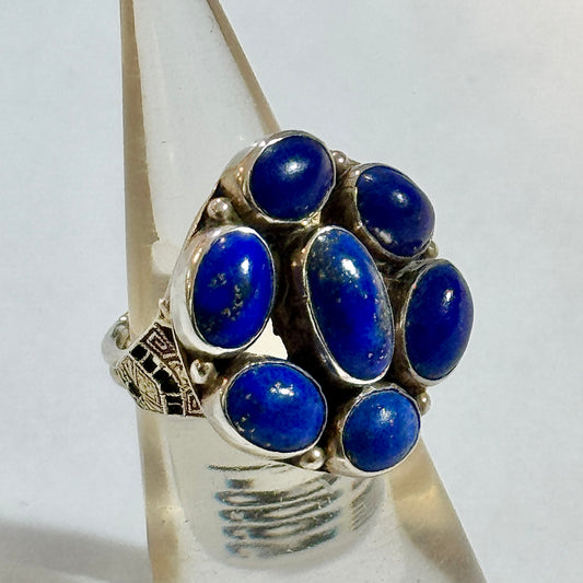Lapis Flower Ring