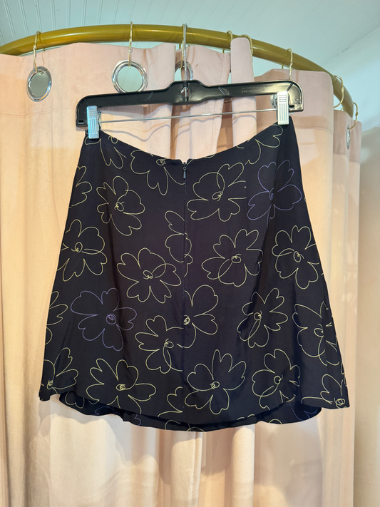 Floral printed mini with pockets