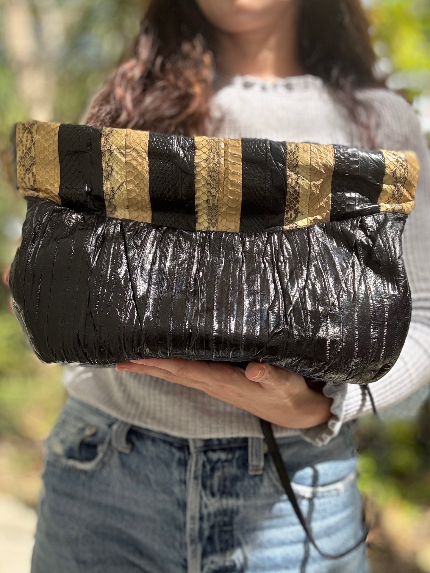 1980s Eel and Python Purse