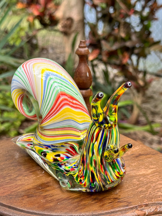 Blown Glass Snail Paperweight