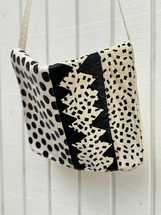 Patchwork Leather Messenger Bag