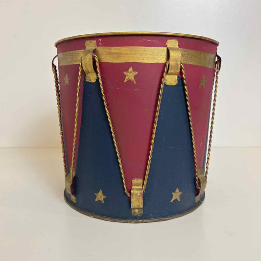 Red & Blue Drum Basket