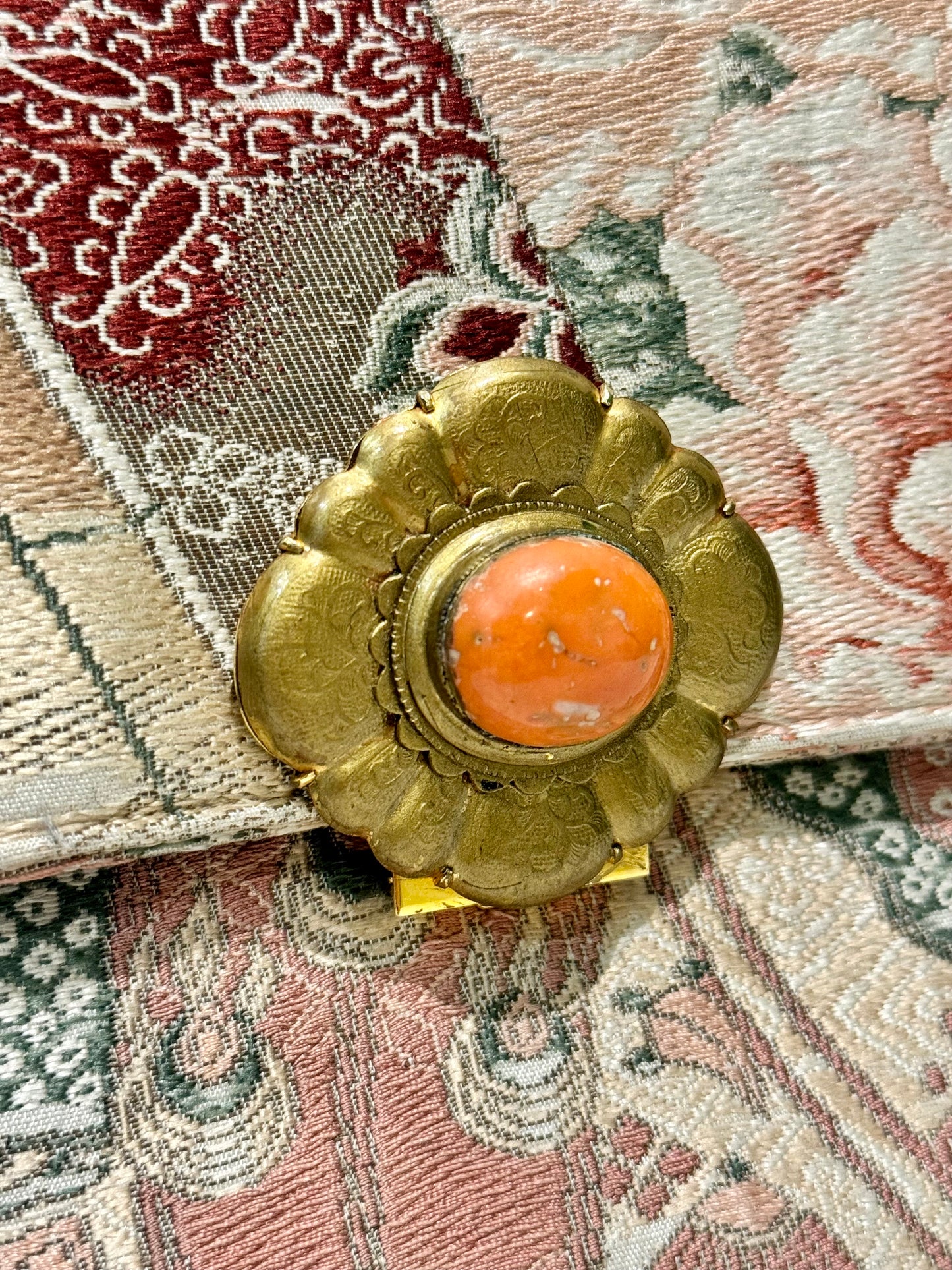 1960s kimono brocade clutch