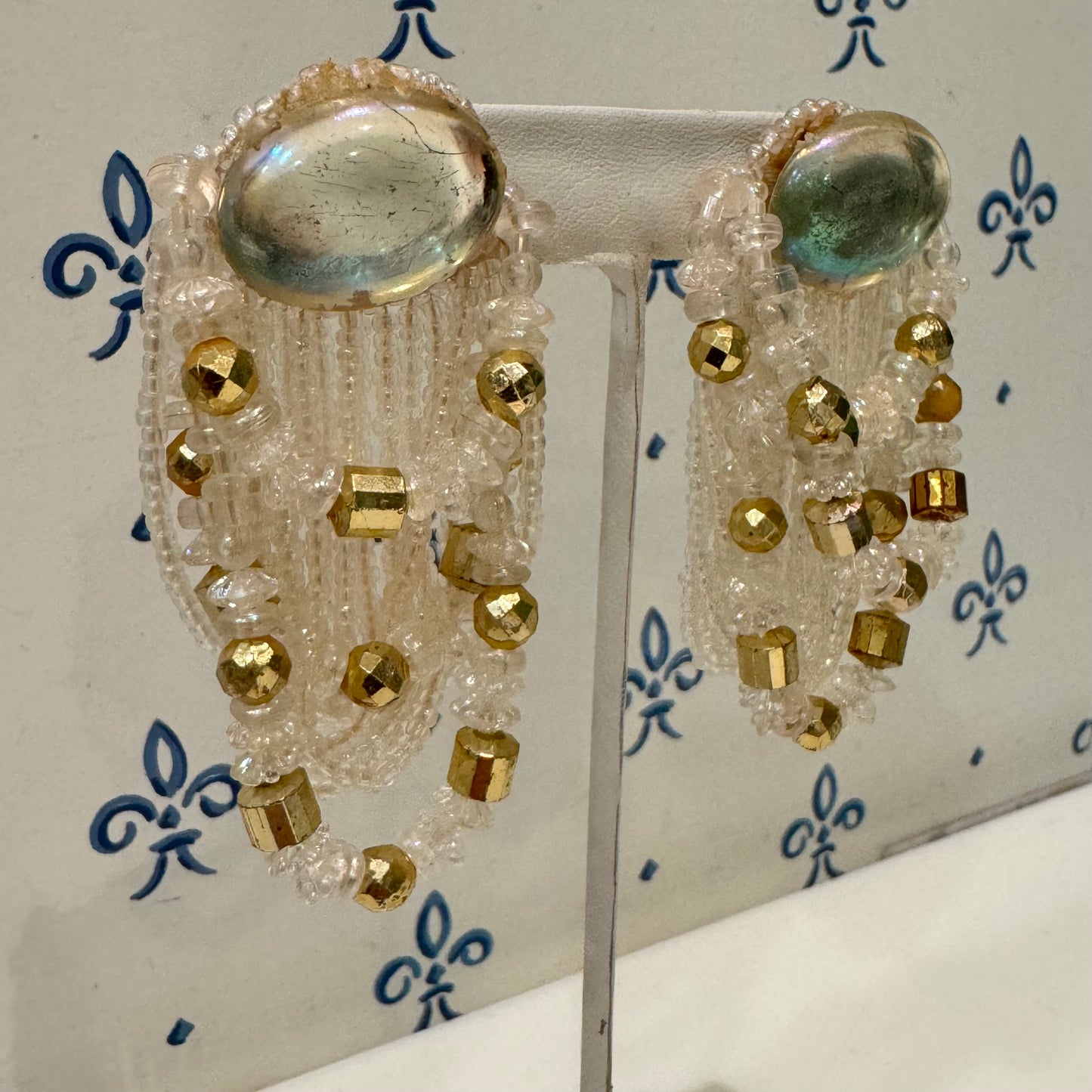 Vintage Draped Statement Earrings