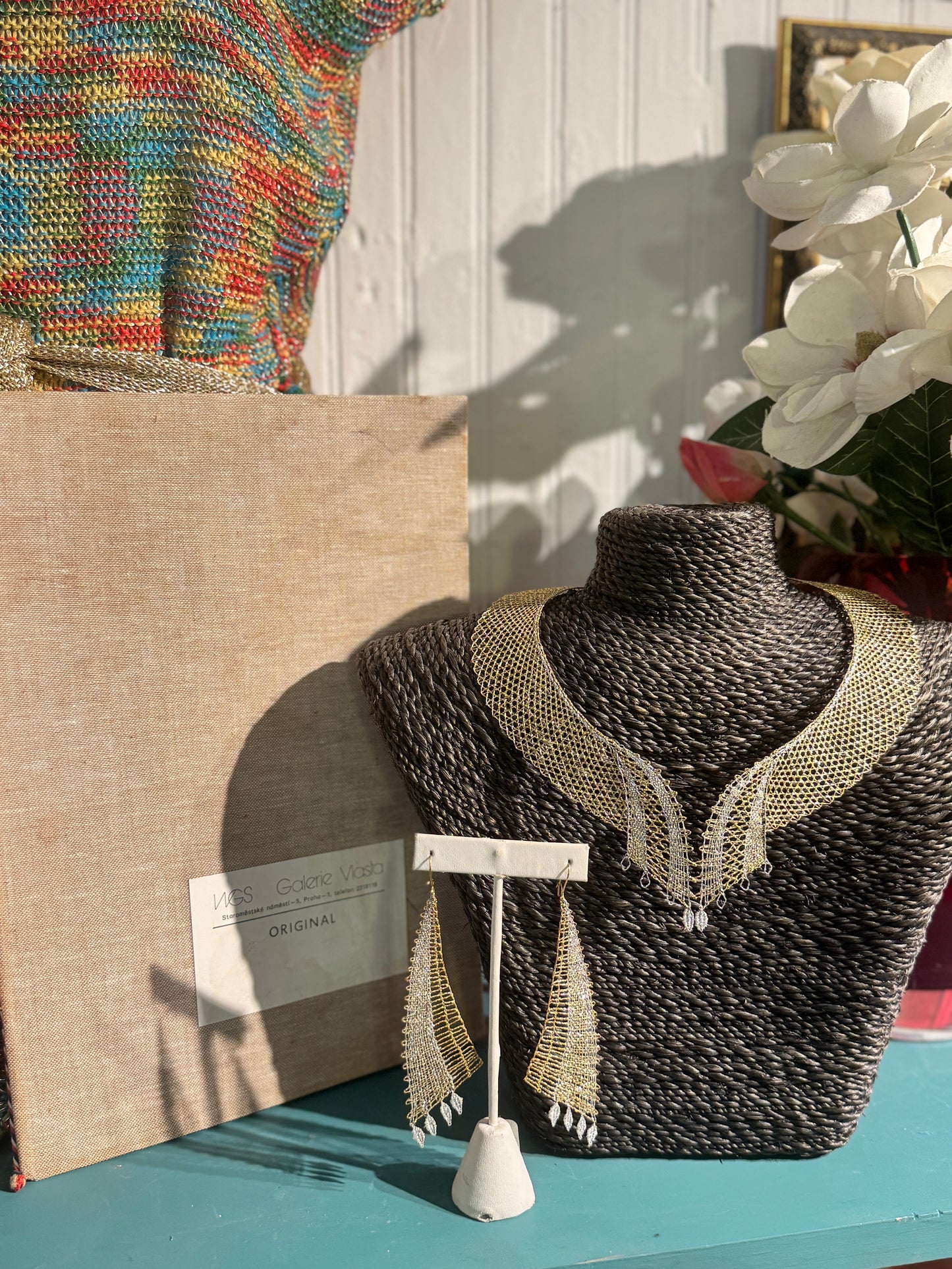 Woven Necklace & Earrings