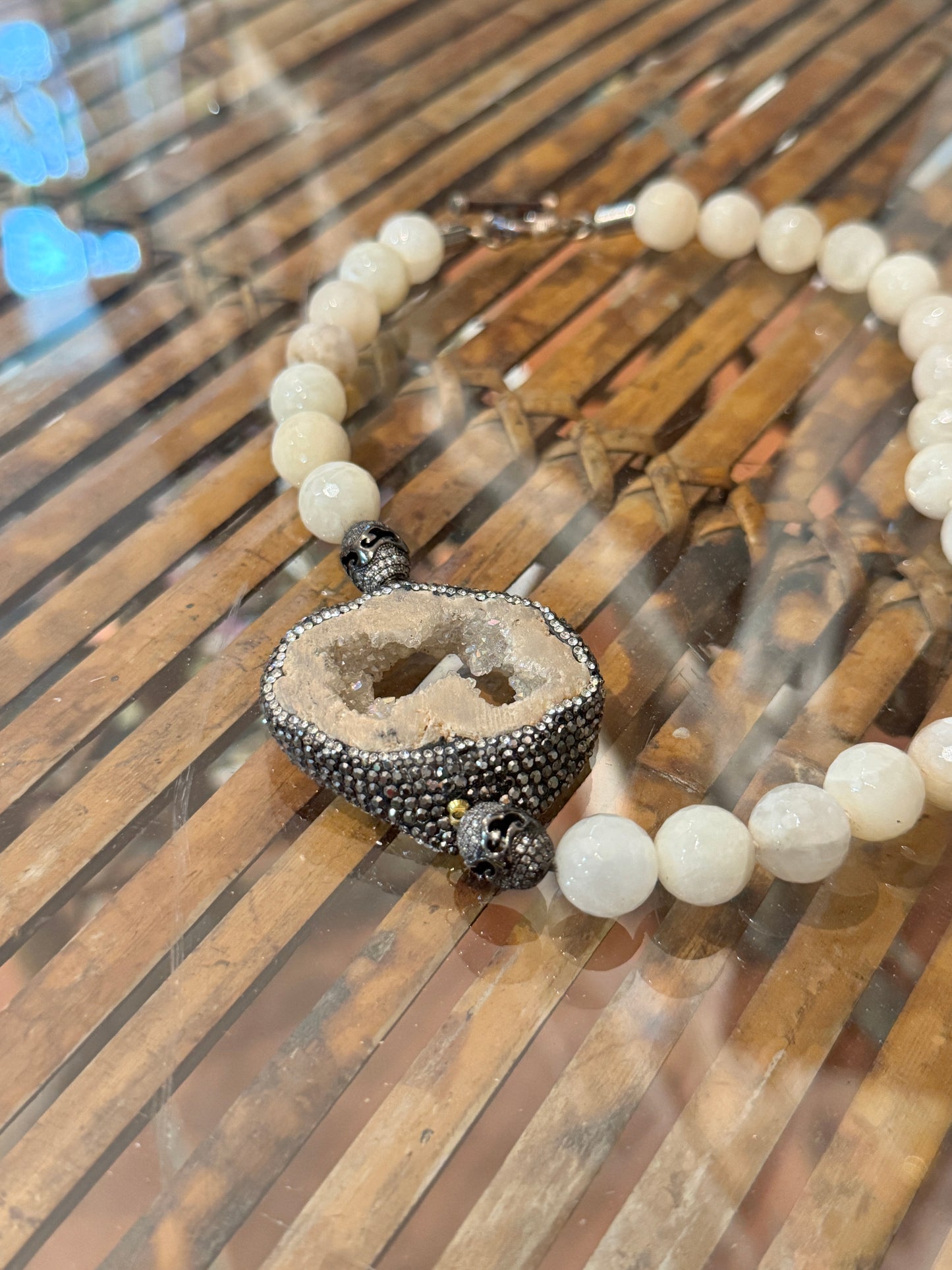 Pave Agate Necklace