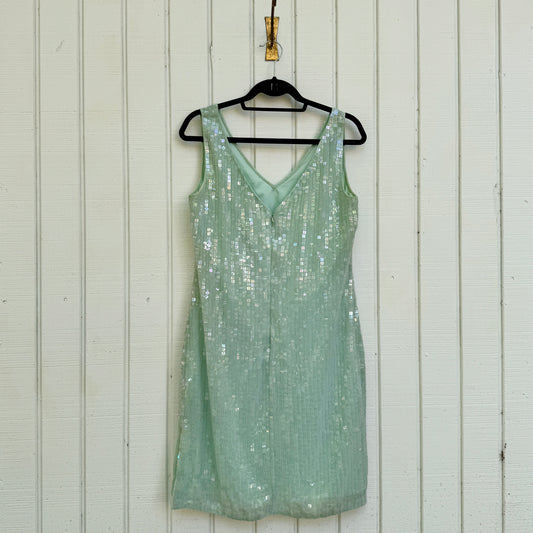 Mint Sequined Sheath Dress
