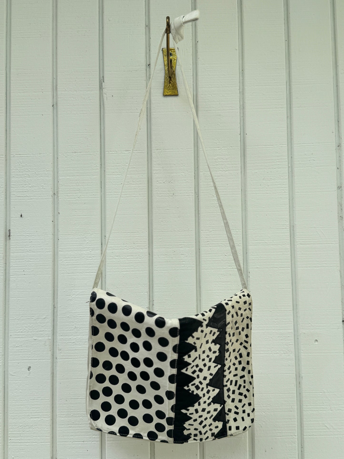 Patchwork Leather Messenger Bag