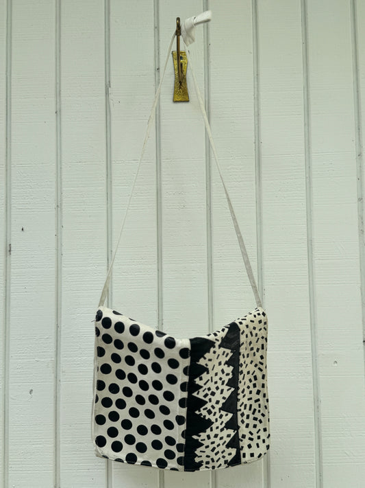 Patchwork Leather Messenger Bag