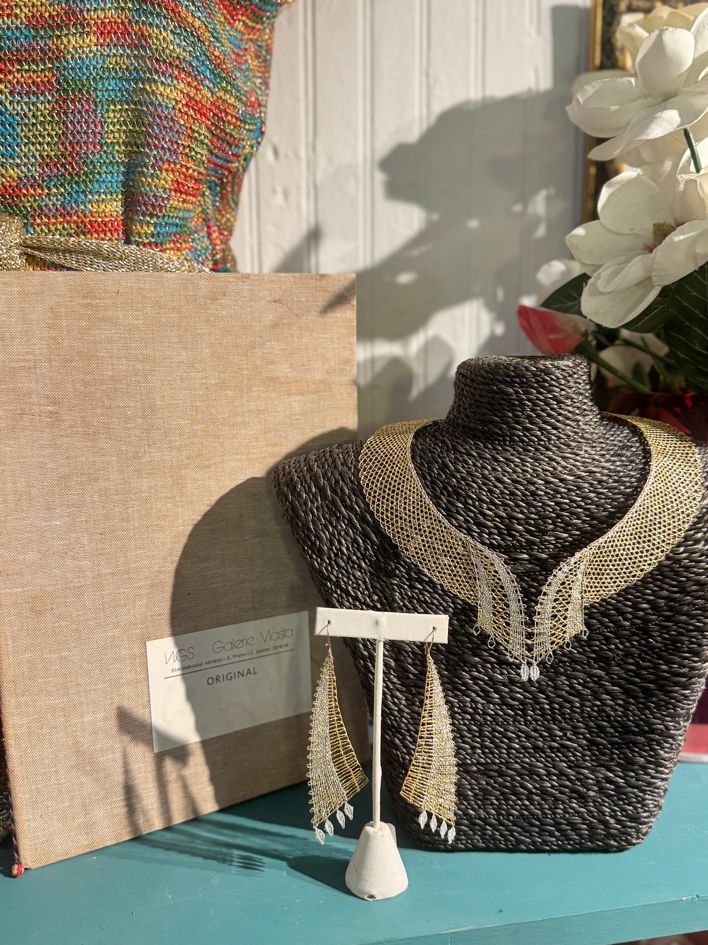 Woven Necklace & Earrings