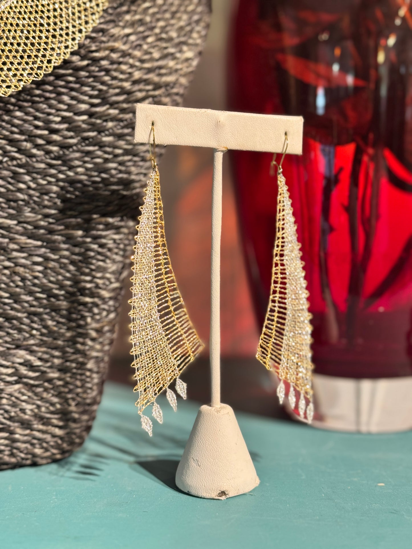 Woven Necklace & Earrings