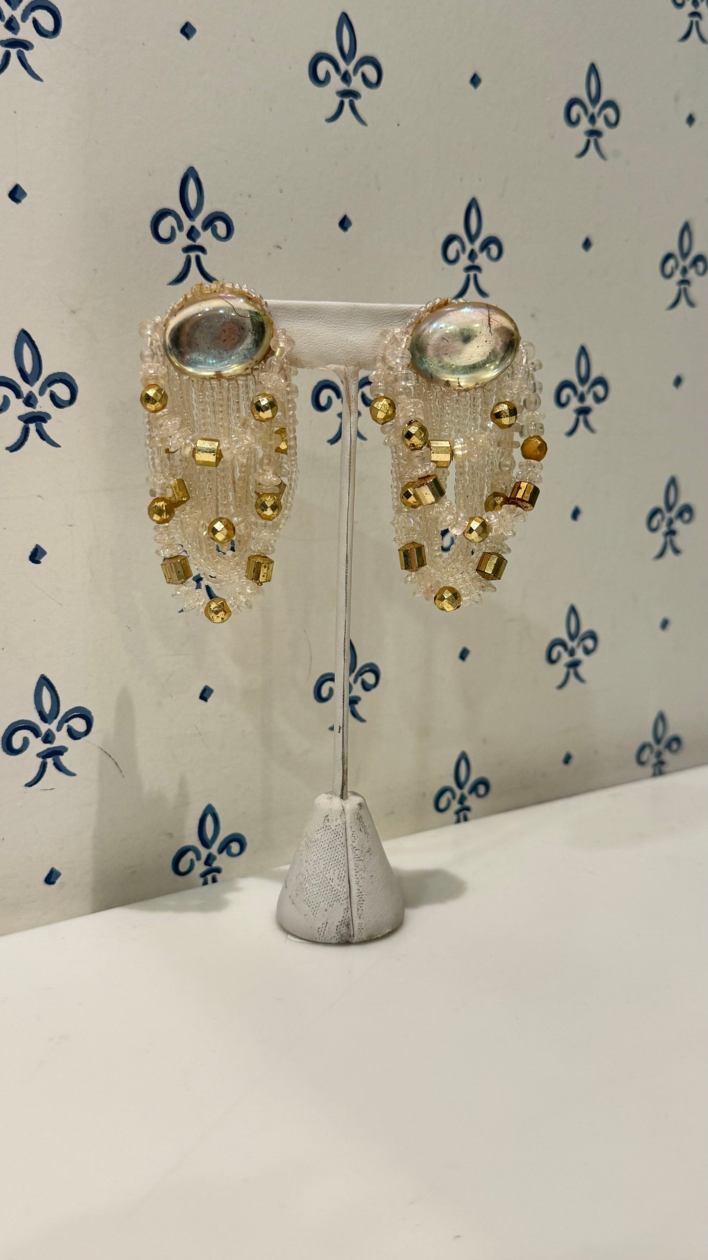 Vintage Draped Statement Earrings