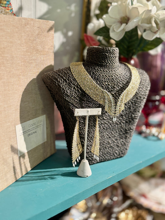 Woven Necklace & Earrings