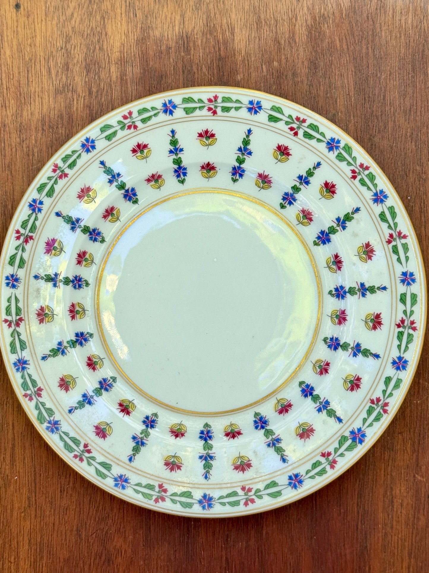 Porcelain Floral Consommé Bowl with Saucer