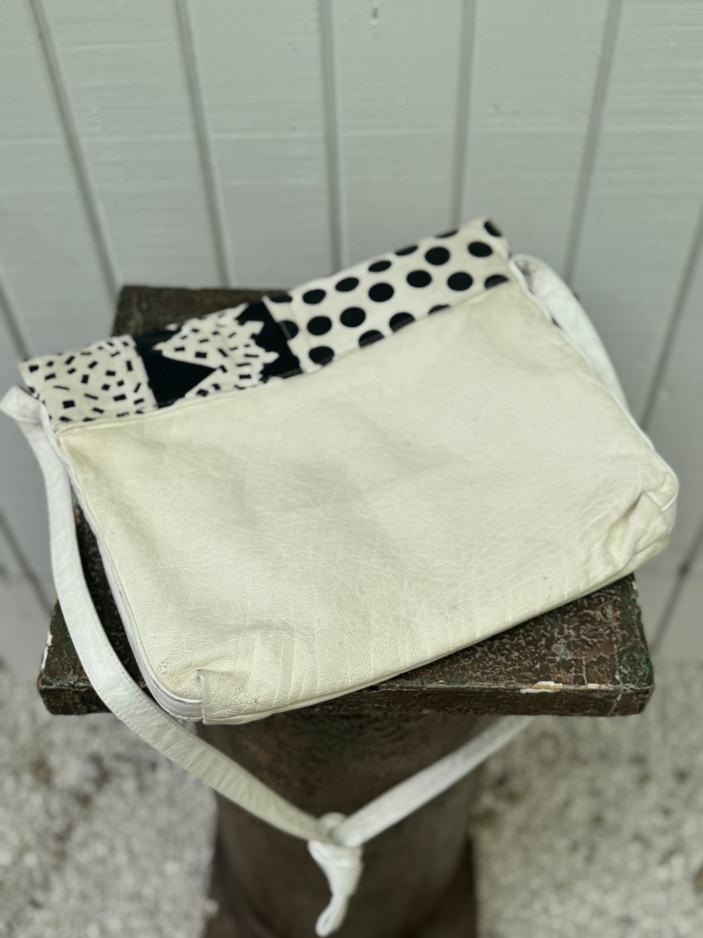 Patchwork Leather Messenger Bag