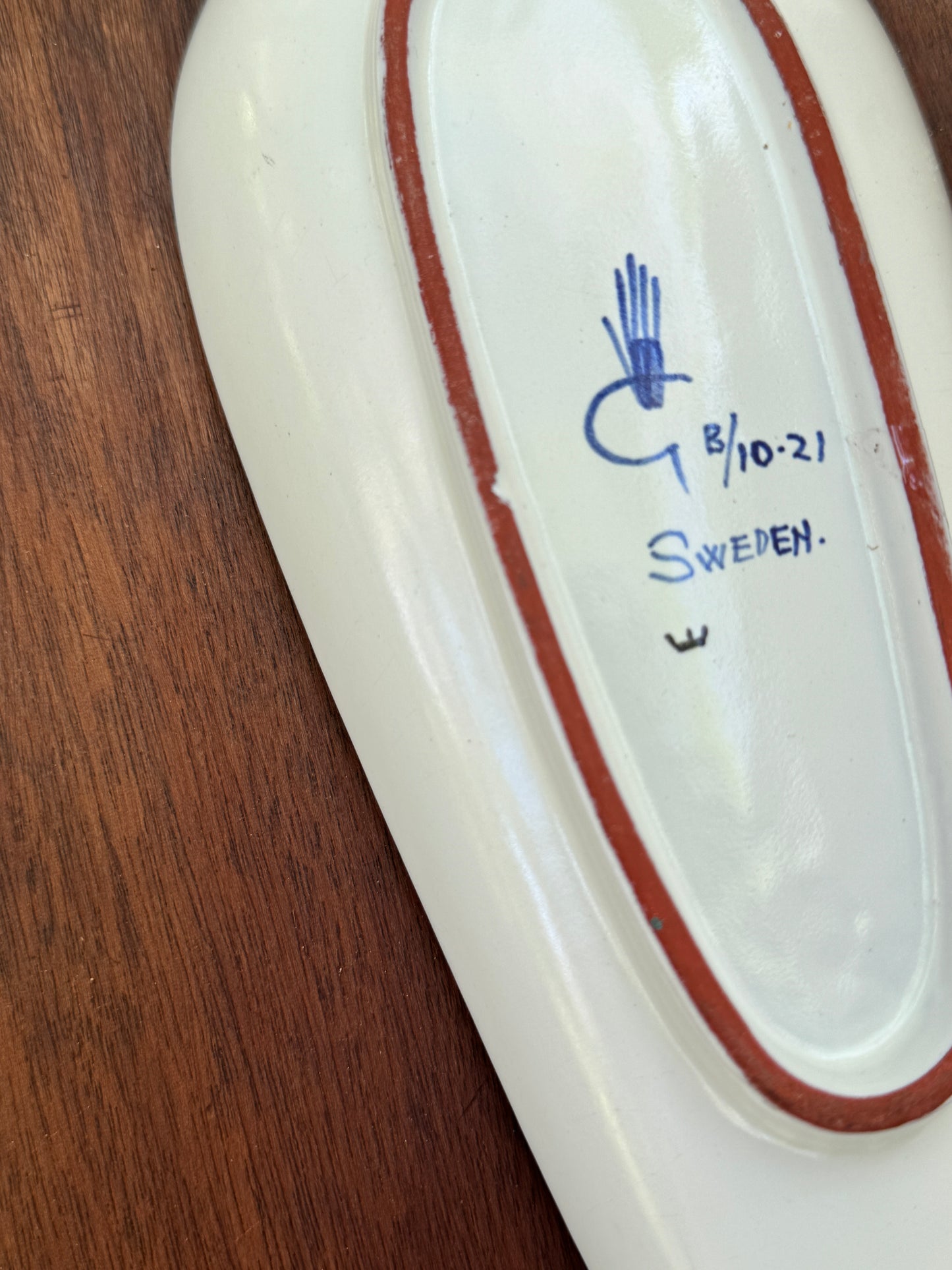 Swedish Hand-painted Faience Bowl