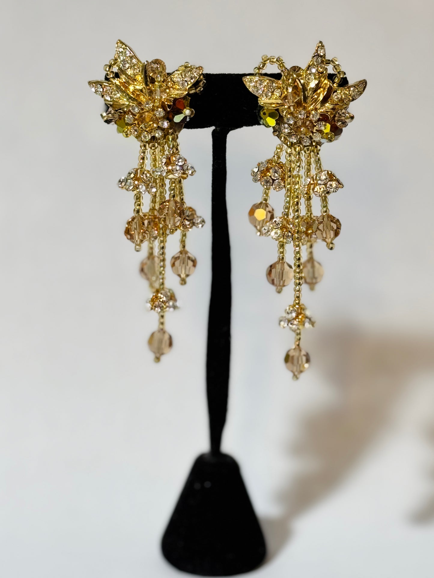 Crystal Statement Clip-on Earrings