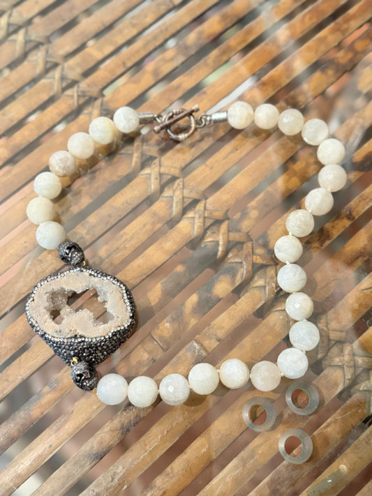 Pave Agate Necklace