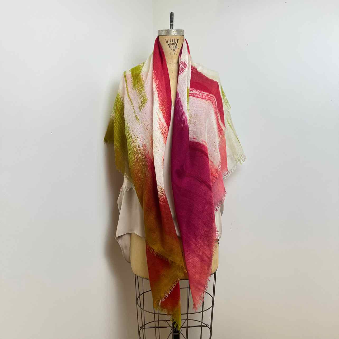 Abstract Watercolor Square Scarf